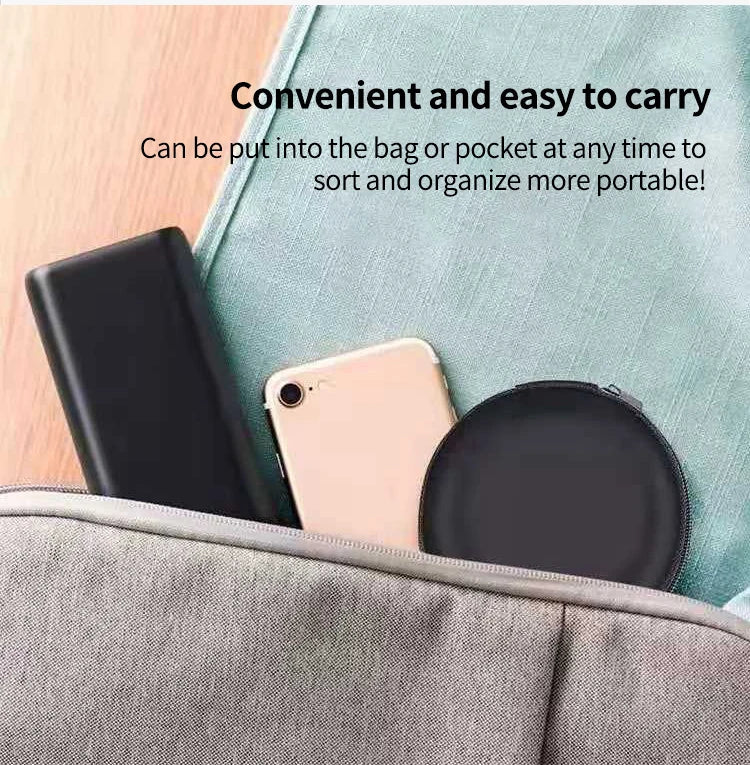 Bluetooth Headset Headphone Hard Case for Wired Earphones Storage Bag Case Portable Travel Shockproof Earbuds Carrying Pouch Bag Caseverse