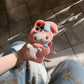 3D Kawaii Cute Cartoon Japan Sanrio Melody Phone Case For iPhone 16 15 Pro 14 13 12 Pro Max Cases Shockproof Soft Silicone Cover - Caseverse