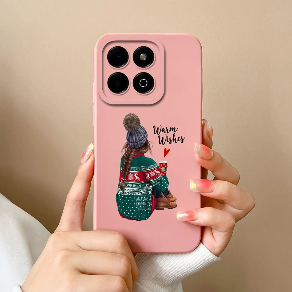 Case For Honor X6B Phone Back Cover Cute Avocado Soft Comfortable Liquid Silicone Camera Protection Anti Drop Bumper Capa Funda - Caseverse