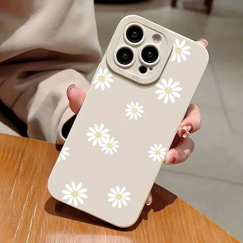 Daisy Graphic Printed Phone Case For iPhone 13 11 12 14 15 16 Pro Max Plus 16E XR 8 7 Plus SE 2022 X XS Max Soft Matte Cover - Caseverse