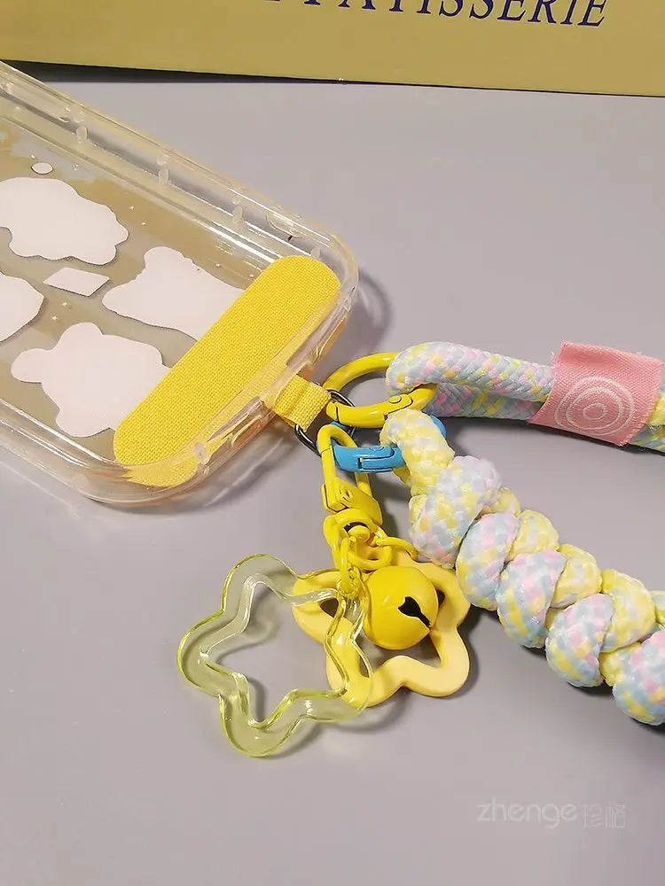 Mobile Phone Lanyard Wrist Short Ins Two Strands Woven Strong Men And Women Outdoor Travel Small Fresh Lanyard Shell Anti-Theft