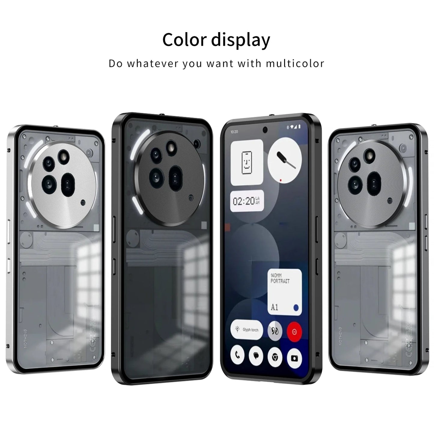 Metal Frame Lens Protection Matte Shockproof Phone Case For Nothing Phone 2A Plus Phone 3A Pro Bumper Back Cover Accessories Caseverse