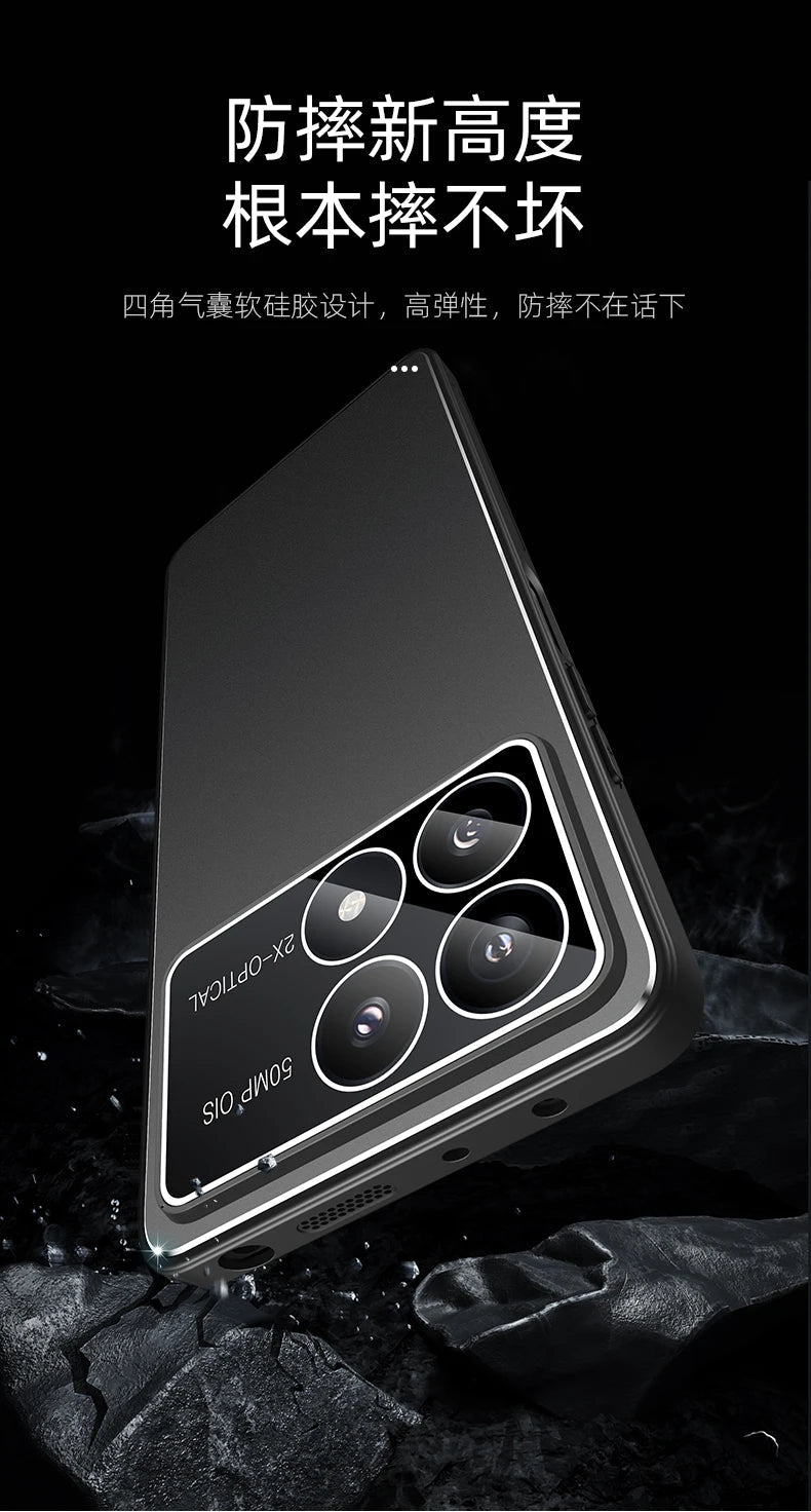 Luxury Metal Case For Xiaomi Poco X6 Pro 2311DRK48G Phone cases Shockproof Coque Shell TPU Soft Bumper Full Skin Funda Caseverse