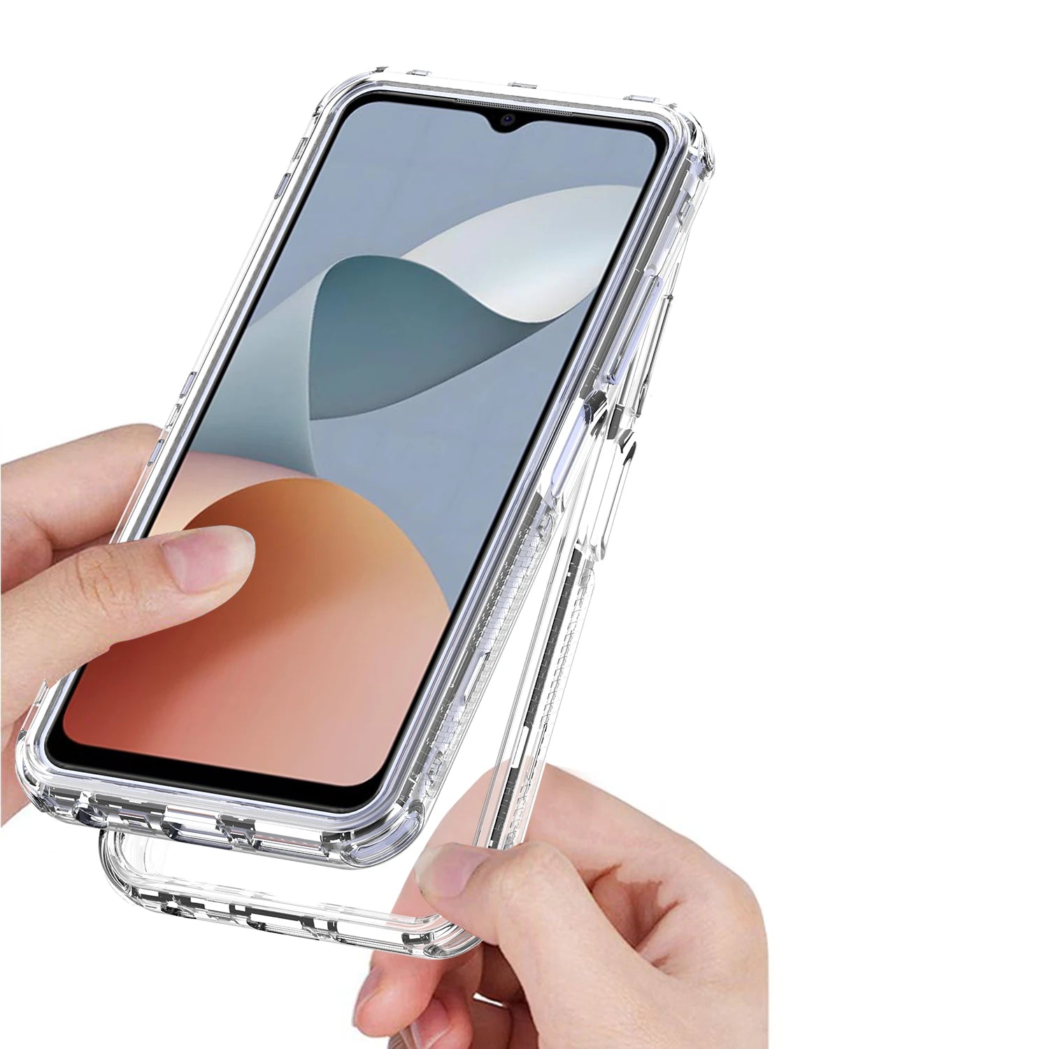 3 in 1 Rugged Armor Shockproof Phone Case For ZTE Blade A54 A34 6.6 inches Hard Plastic Frame Transparent TPU Back Cover Fundas - Caseverse