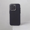 Luxury Alloy Lens 3D Relief Black Carbon Fibre Pattern Case For iPhone 13 14 15 16 Pro Max Slim Shockproof PC Cover For Magsafe Caseverse