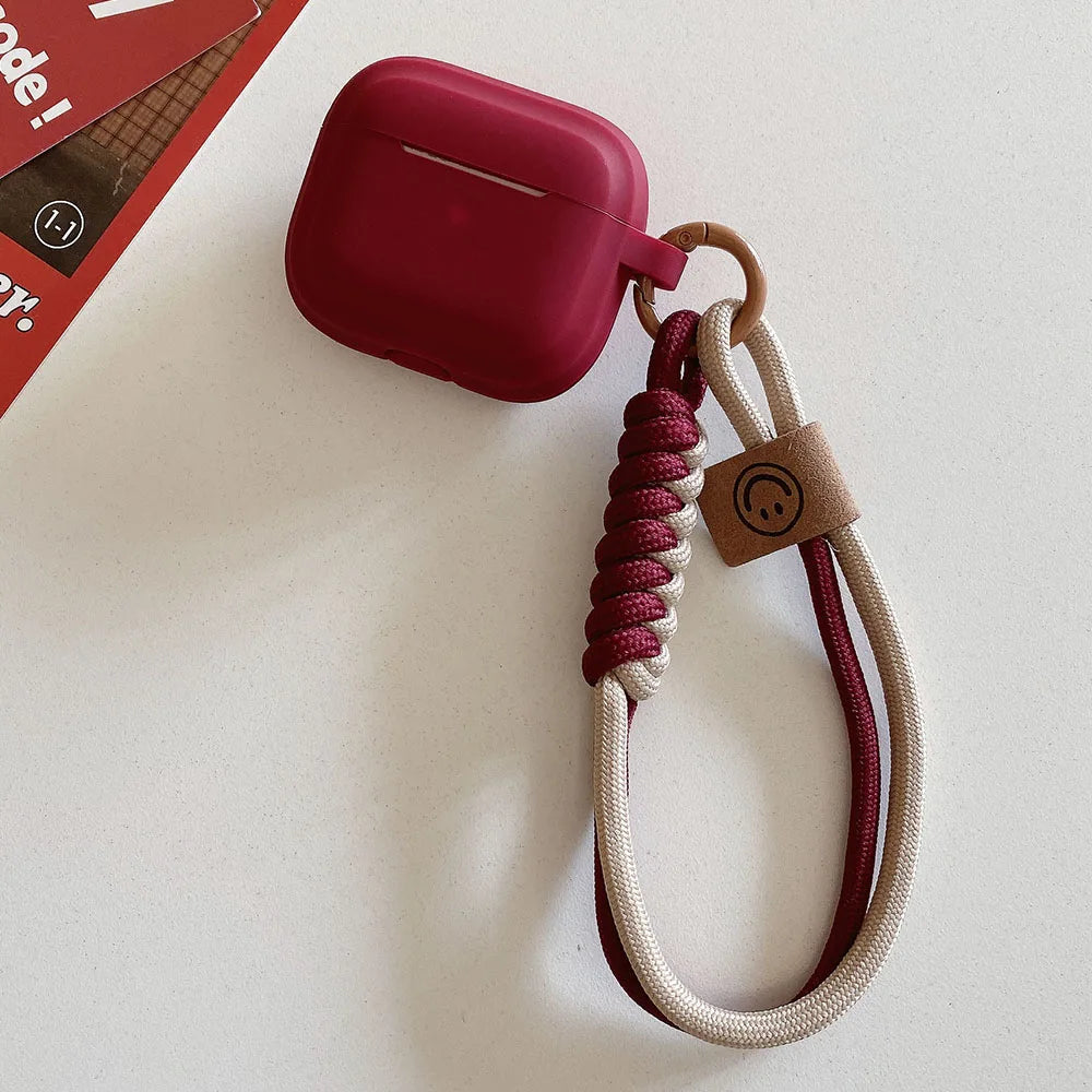 Simple Soft Silicone with Smile Hand Strap Earphone Case For Apple Airpods 4 1 2 Pro 3 Funda Wireless Bluetooth Protective Cover Caseverse