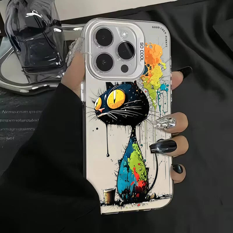 Personalized graffiti Cartoon Cat Phone Case For Xiaomi Redmi Note 13 12 11 Pro Plus 5G 12S 11S 10S 10 Pro Redmi 13C 4G Cover Caseverse