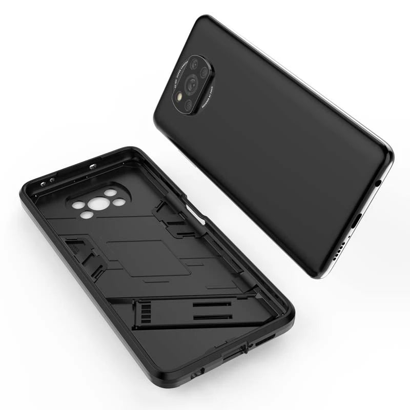 Armor Shockproof Phone Case For Xiaomi Mi Pocophone Poco X3 Pro Magnetic Car Holder Stand Cover for Poco X3 NFC Hard Rugged Case - Caseverse