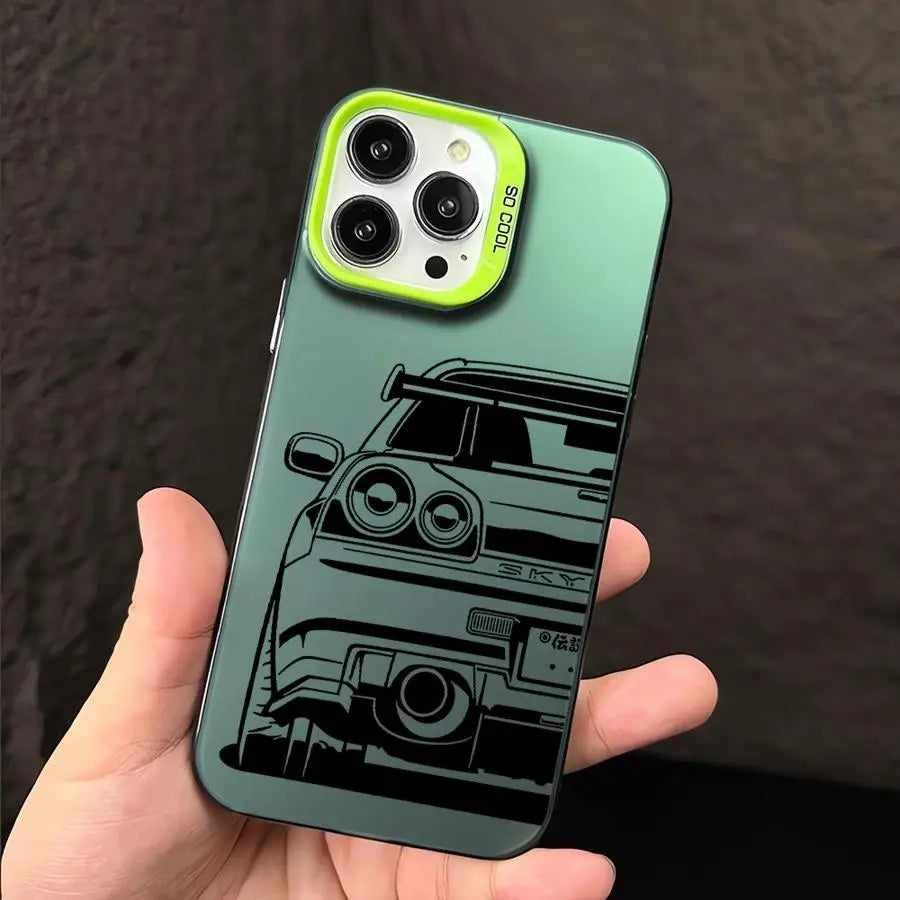 JDM Dream Car Cool Cover Phone Case for iPhone 16 Pro 15 Pro Max 14 13 12 11 XS 14 Pro Max 16 Plus 14Pro 12Pro Soft Shell - Caseverse