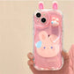 Korean Cute 3D Bear Frog Rabbit Ear Soft Silicone Phone Case For iPhone 14 15 Pro Max 13 12 Pro 11 Cartoon Clear Cover - Caseverse