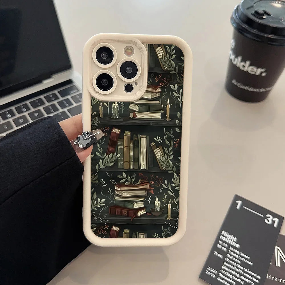 Book Cartoon Creative Pattern Phone Case For iPhone 16 15 11 12 Pro Max XR X XS 7 8 Plus SE2 Cases For iPhone 14 13 Pro XS Max - Caseverse