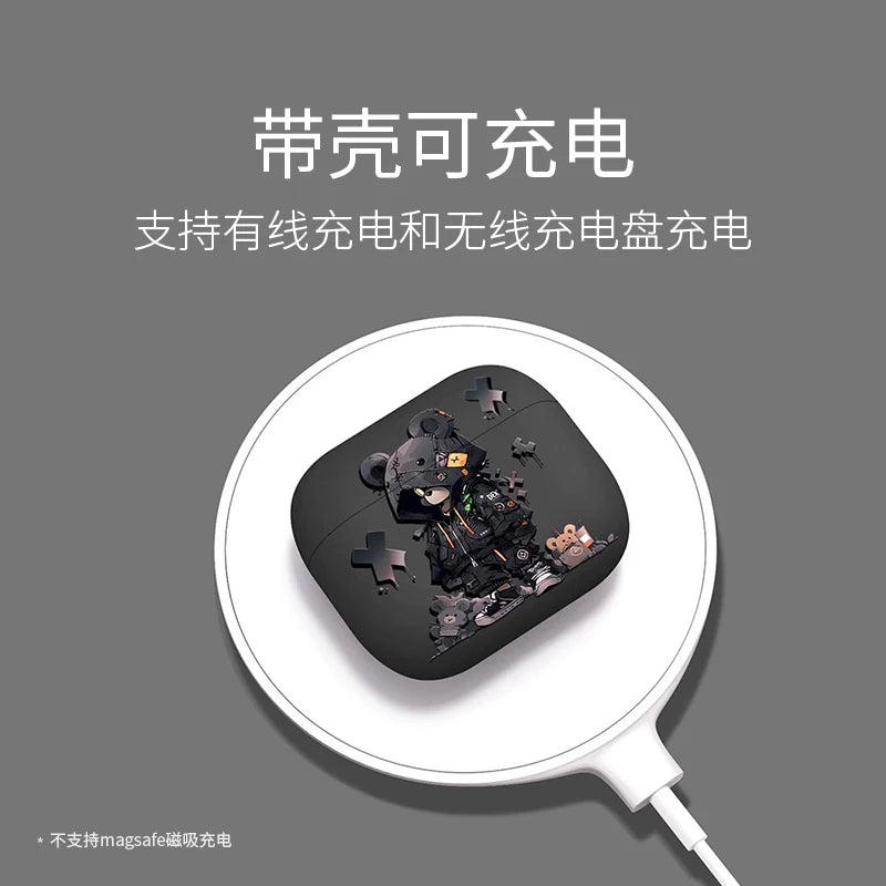 For AirPods 4 2024  pattern wireless earphone frosted shell protective case suitable for Airpods 4 Pro 1 2 3  wholesale ﻿