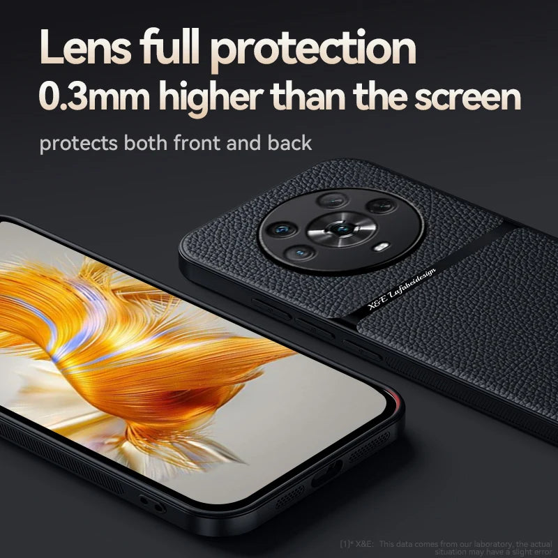 For Honor Magic4 Pro Build-in Magnet Metal Plate Car Holder Phone Case Honor Magic 4 Pro 4Pro Magic4 Silicone Leather Back Cover