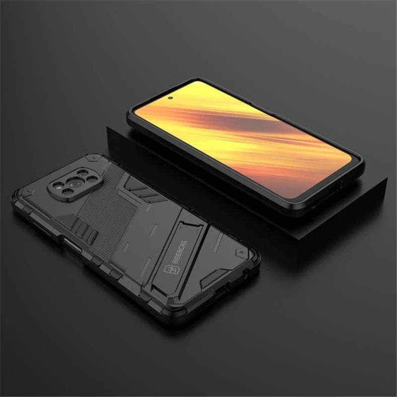 Armor Shockproof Phone Case For Xiaomi Mi Pocophone Poco X3 Pro Magnetic Car Holder Stand Cover for Poco X3 NFC Hard Rugged Case - Caseverse