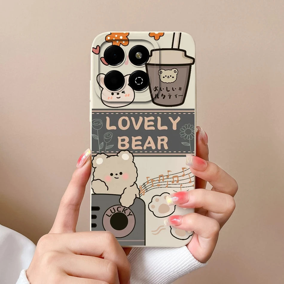 Case For Honor X6B Phone Back Cover Cute Avocado Soft Comfortable Liquid Silicone Camera Protection Anti Drop Bumper Capa Funda - Caseverse