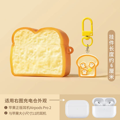Toast Bread Donut Chocolate Cookies Case for Apple AirPods 4 1 2 3 Generation Cover for AirPods Pro 2nd Gen Air Pods Protective Caseverse