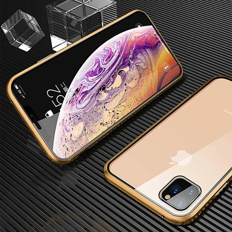 360 Metal Magnetic Case For iPhone 13 12 Mini 11 12 13 14 Pro Max Cases For iPhone X XR XS MAX 7 8 6 6S Plus SE 2020 Cover Coque Caseverse