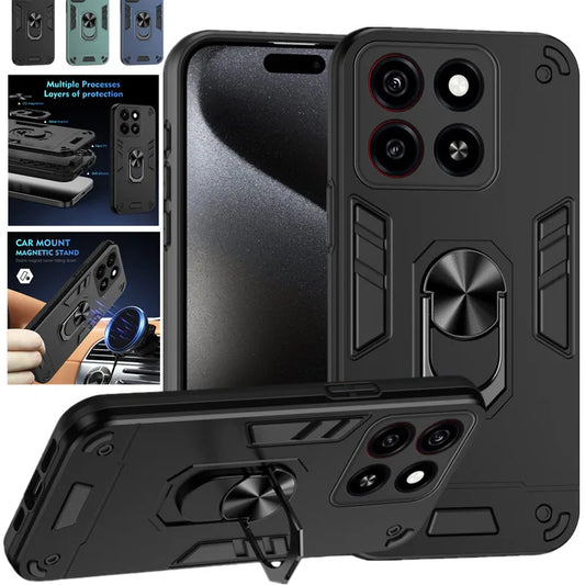 Military Grade Case for ZTE Blade A35 A55 A54 Protective Cover Shockproof Ring Stand Holder Fundas Coque - Caseverse