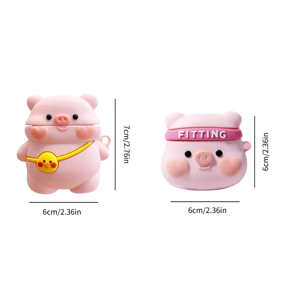 Bluetooth headset case Cartoon Pig cute wind silicone ear case, applicable to Airpods1/2, Airpods Pro, Airpods Pro2, Airpods3 Caseverse