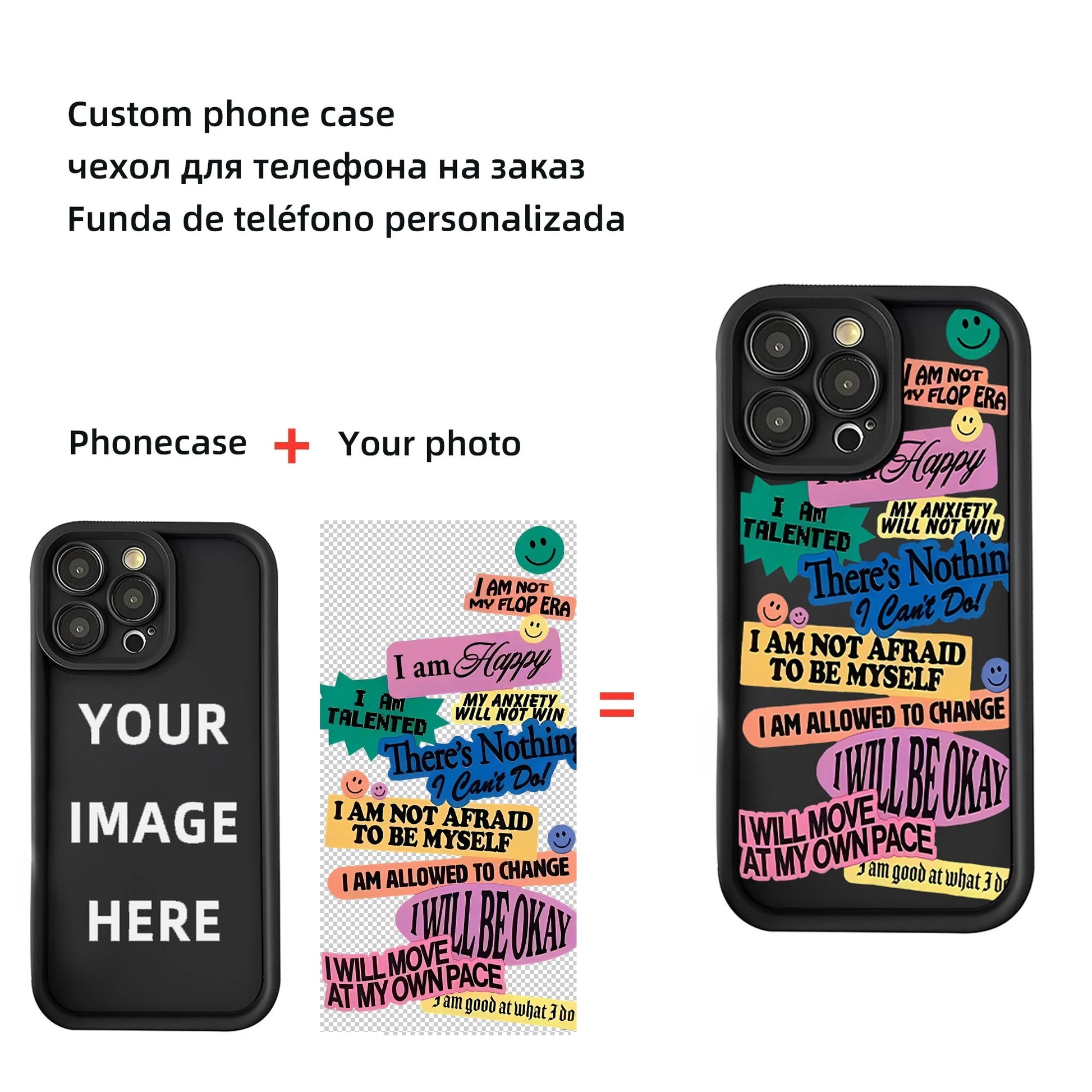 Customized Silicone Anti-fall Phone Case for iPhone 15 14 13 12 Pro Max Plus Phone Cover Personalized Design DIY Photo Caseverse