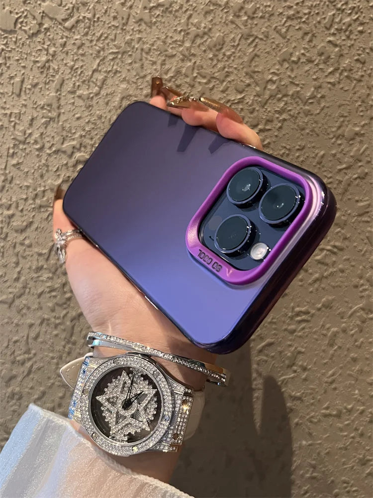 Luxury Matte Silver Electroplated Phone Case For iPhone 11 12 13 14 15 16 Pro Max Plus X Xs Max XR Shockproof Bumper Cases Cover Caseverse