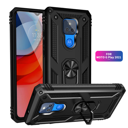 for Moto G Play Case for Phone Moto G Play 2021 Case Shockproof Armor Rugged Military Protective Car Holder Magnetic Cover - Caseverse