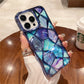 Plating Glitter Diamond Pattern Colorful Marble Phone Case For iPhone 15 13 11 12 14 Pro Max Soft Silicone Transparent Cover - Caseverse