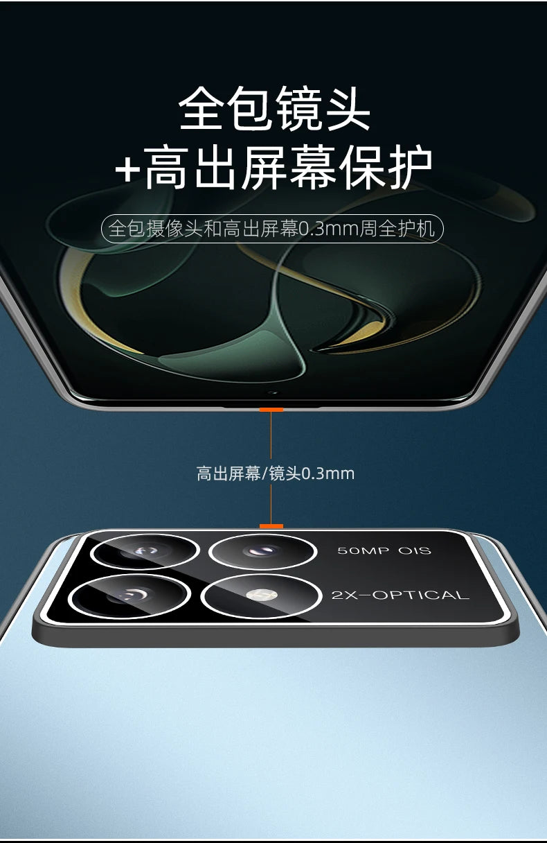 Luxury Metal Case For Xiaomi Poco X6 Pro 2311DRK48G Phone cases Shockproof Coque Shell TPU Soft Bumper Full Skin Funda Caseverse