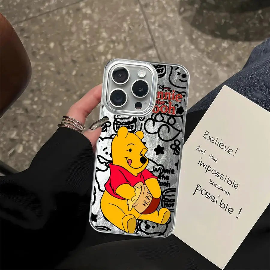 Soft Cover Phone Case for iPhone 12 XS Max 14 11 16 Pro Max 16e 15 7 8 Plus 13 Pro Disney Winnie The Pooh Caseverse