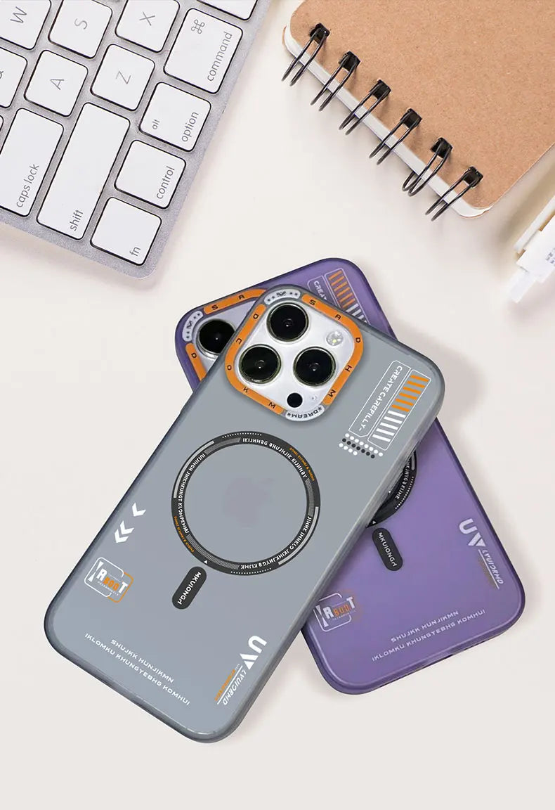 Matte Magnetic Phone Case For iPhone 16 15 14 13 12 Pro Max Megsafe Wireless Charge Frosted Back Metal Lens Frame Buttons Cover