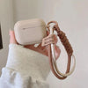 caramel color soft silicone earphone case with bracelet fall prevention couple for airpods 2 3 pro 2 bluetooth charging box case Caseverse