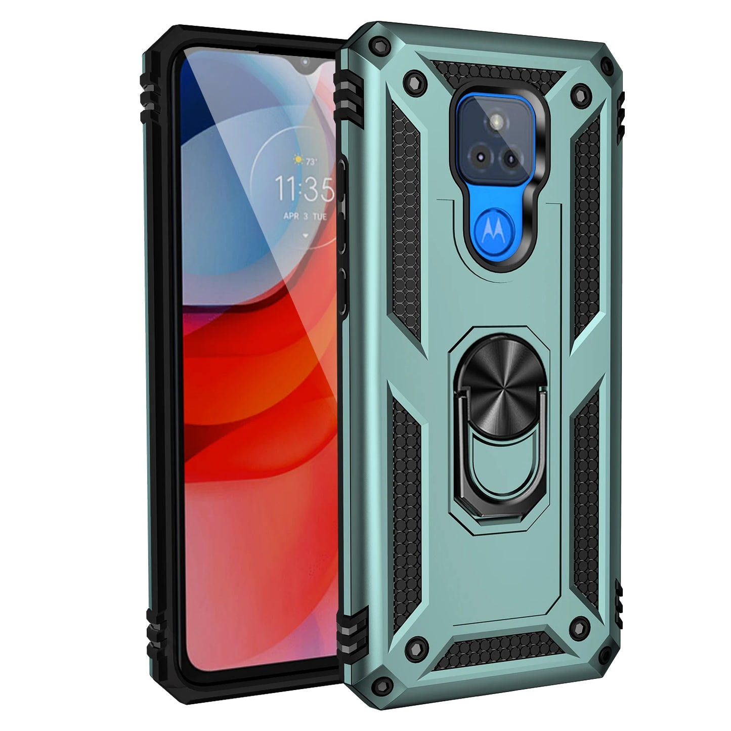 for Moto G Play Case for Phone Moto G Play 2021 Case Shockproof Armor Rugged Military Protective Car Holder Magnetic Cover - Caseverse