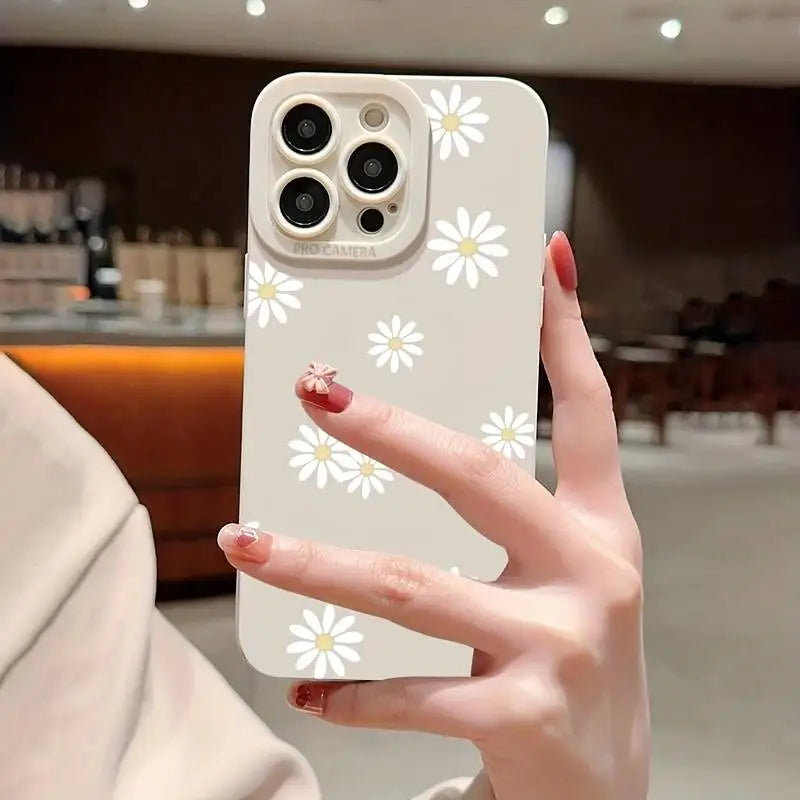 Daisy Graphic Printed Phone Case For iPhone 13 11 12 14 15 16 Pro Max Plus 16E XR 8 7 Plus SE 2022 X XS Max Soft Matte Cover - Caseverse