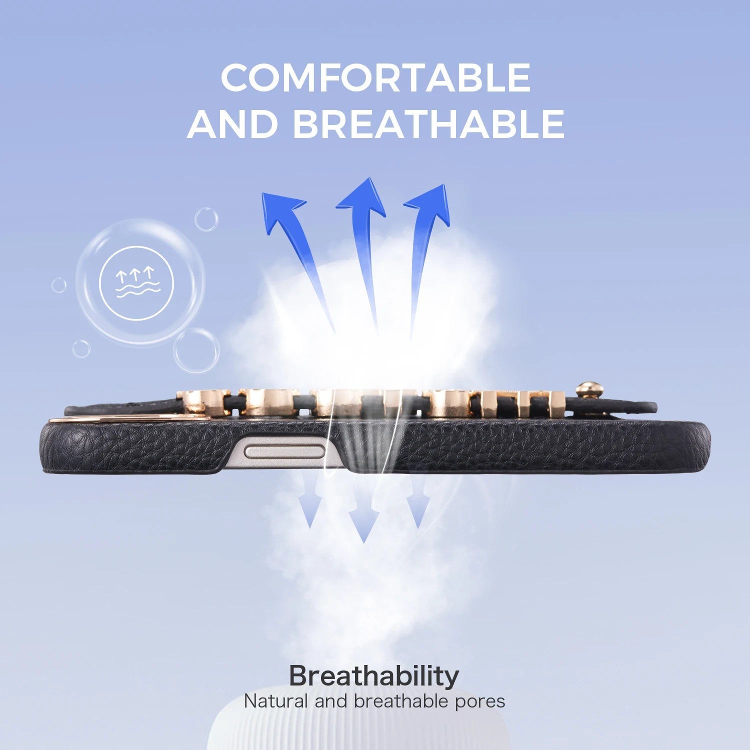 Leather Phone Case Custom Name Wristband Metal Gold Letters Personalized Cover for iPhone16 15 14 13 12 11ProMax 15 16plus Caseverse