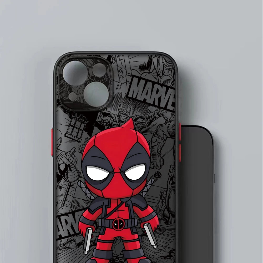 Deadpool Groot Venom Phone Case for Xiaomi Redmi Note 13 12 11 10 10A 10X 9 Prime 9S 8 Pro Plus 4G 5G Matte Clear Hard Cover - Caseverse