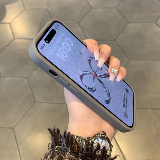 Matte Titanium gray rugged silicone case for iPhone 16 15 14 13 12 11 Pro Max thicken shockproof transparent hard phone cover Caseverse