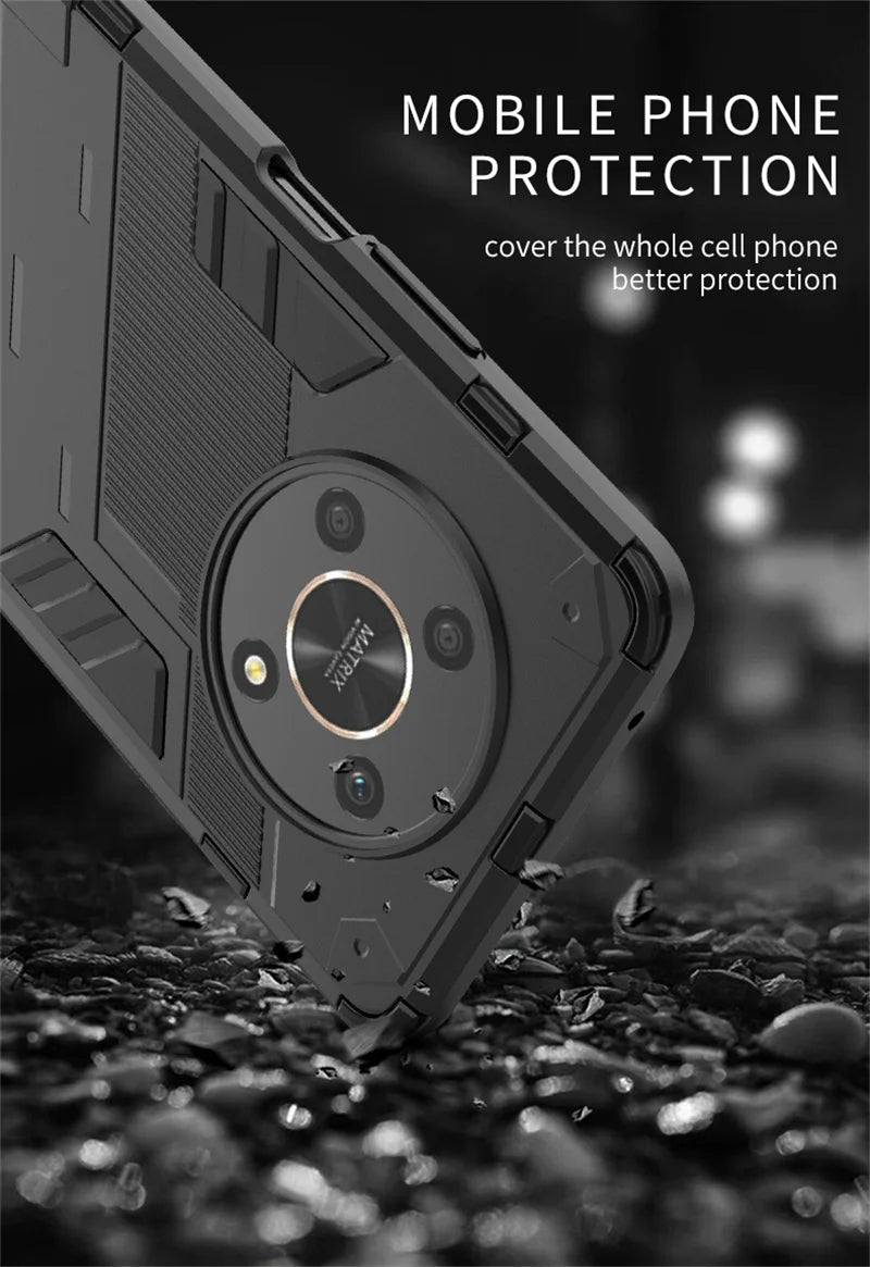 For Honor Magic 4 Lite Case Magnetic Holder Shockproof Armor Phone Cases for Honer Magic4 Lite 5G 4Lite Light 5G Rugged Cover - Caseverse