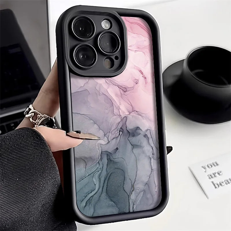 Marble Case For iPhone 16 Pro Max Case iPhone 13 11 12 15 14 Pro Max XR XS 7 8 Plus SE Shockproof Soft TPU Silicone Phone Cover - Caseverse