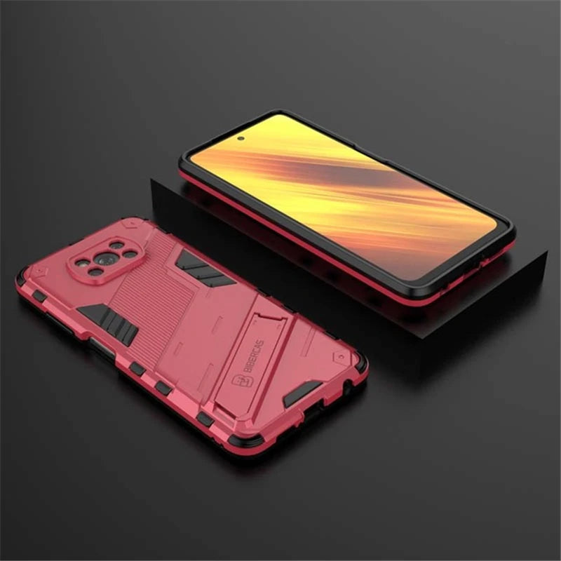 Armor Shockproof Phone Case For Xiaomi Mi Pocophone Poco X3 Pro Magnetic Car Holder Stand Cover for Poco X3 NFC Hard Rugged Case - Caseverse
