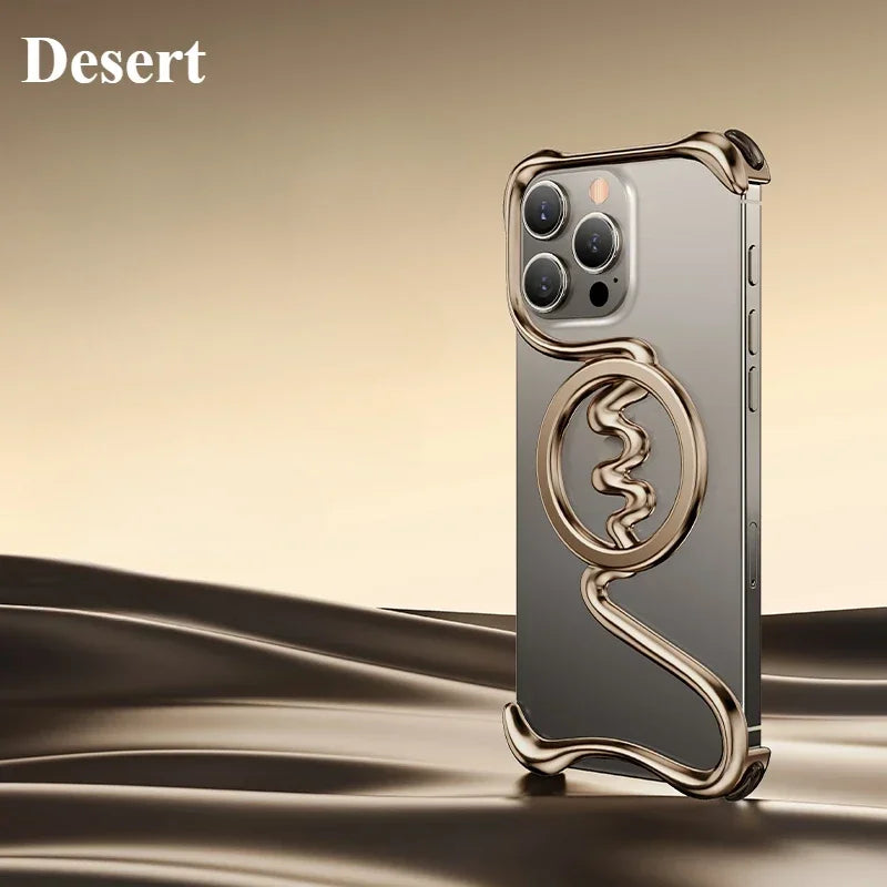 Oatsbasf Metal Phone Case for iPhone 16/16 Pro/16 Pro Max Ultra-thin Frameless Magsafe Shockproof Minimalist Protective Covers Caseverse