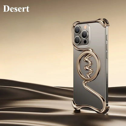 Oatsbasf Metal Phone Case for iPhone 16/16 Pro/16 Pro Max Ultra-thin Frameless Magsafe Shockproof Minimalist Protective Covers Caseverse