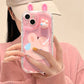 Korean Cute 3D Bear Frog Rabbit Ear Soft Silicone Phone Case For iPhone 14 15 Pro Max 13 12 Pro 11 Cartoon Clear Cover - Caseverse