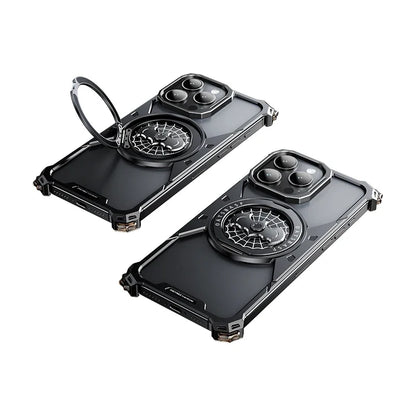 Eary for iPhone 16 Pro Max Bat Phone Case with Magsafe 360°Rotation Kickstand Metal Frameless Military Grade Shockproof Cover - Caseverse