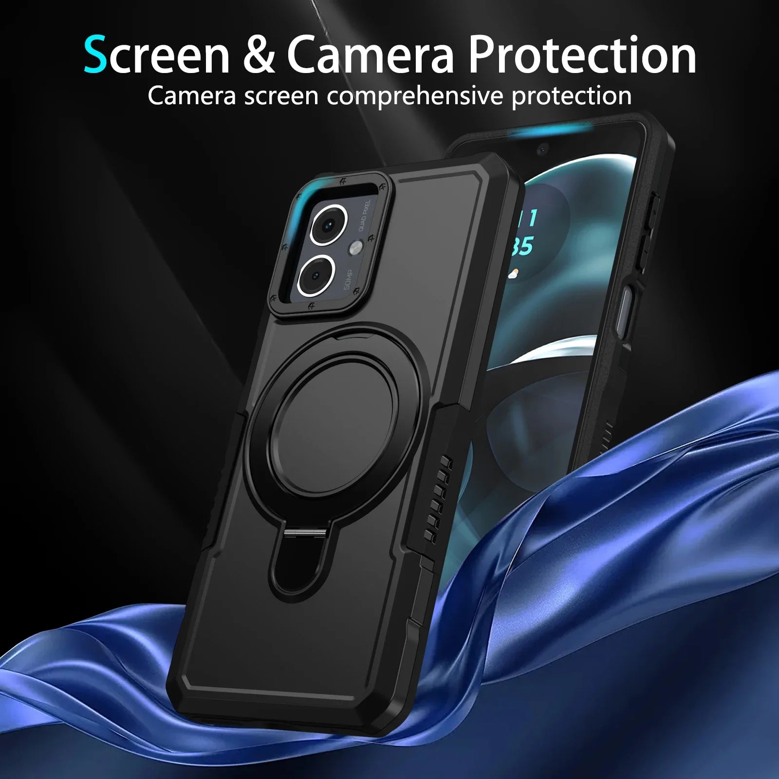 Military Grade Armor Case For Motorola Moto E14 G04S G04 G24 G54 G14 G84 G22 E13 Cover Shockproof Stand Holder Coque Shell Funda - Caseverse