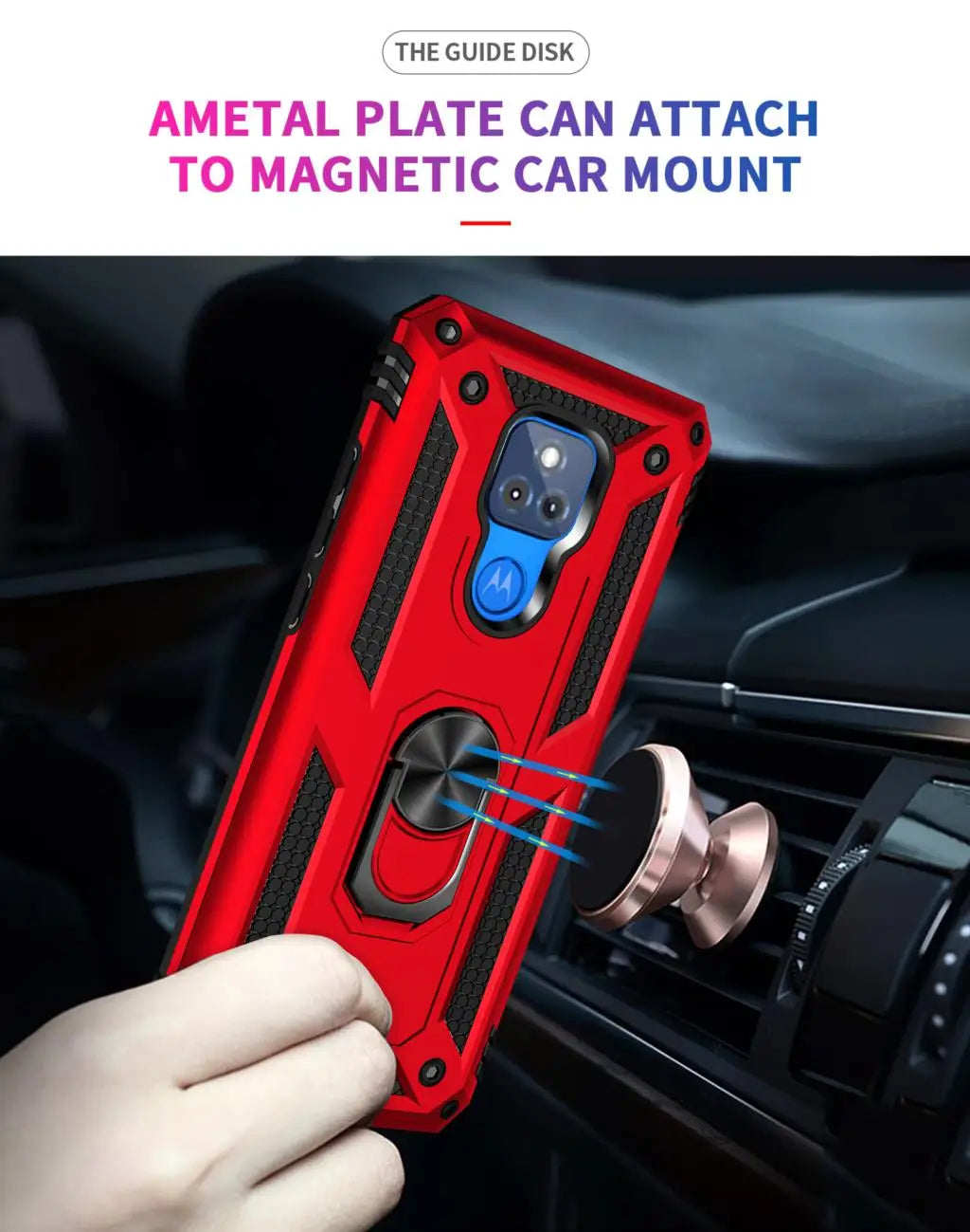 for Moto G Play Case for Phone Moto G Play 2021 Case Shockproof Armor Rugged Military Protective Car Holder Magnetic Cover - Caseverse