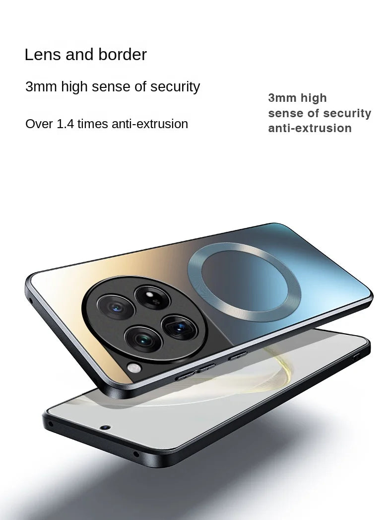 For OnePlus 12 Case Hard Matte Magnetic Wireless Charging MagSafe Protect Back Cover Case For OnePlus12 One Plus 12 Phone Shell - Caseverse