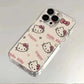 Sanrio Hello Kitty KT Head Bow Phone Case For iPhone 16 15 14 13 Pro Max 11 12 13 Pro X XR 7 8 Plus Cute Girl Y2K Creative Cover - Caseverse