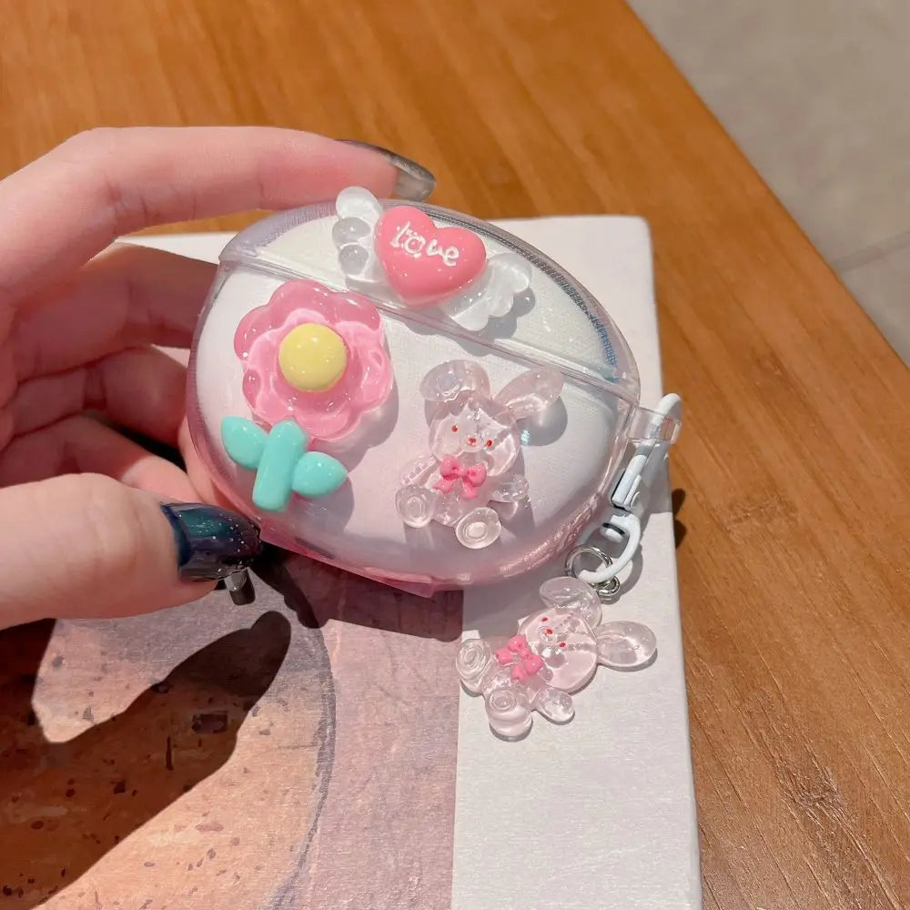 3D Flower Fruit Pattern Headphone Case For Xiaomi Redmi Buds 6 Buds 5 Pro Buds4 Active Buds 4 Lite Cover With Lovely Keychain Caseverse