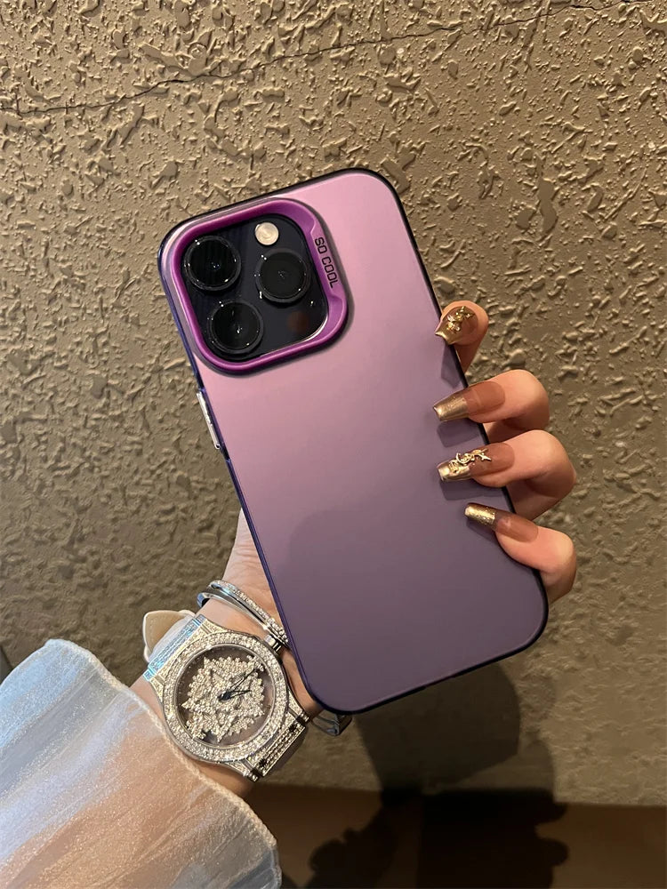 Luxury Matte Silver Electroplated Phone Case For iPhone 11 12 13 14 15 16 Pro Max Plus X Xs Max XR Shockproof Bumper Cases Cover Caseverse