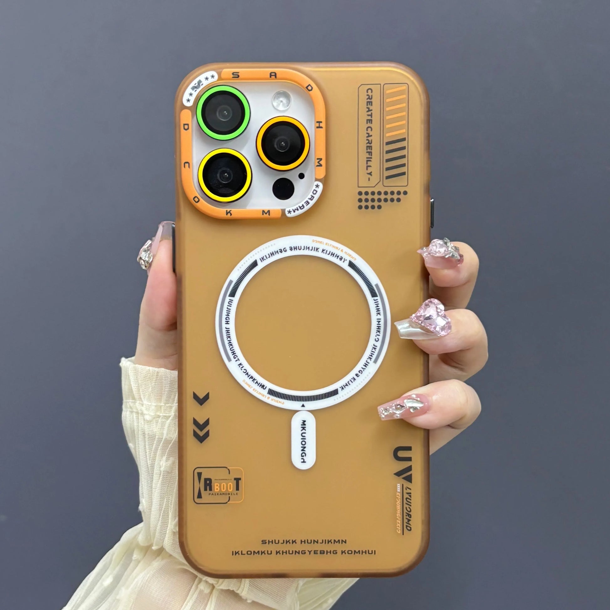 Matte Frosted Skin Feeling Magnetic Phone Case For iPhone 16 Pro Max 15 14 Magsafe Wireless Charge Back Metal Lens Frame Cover - Caseverse